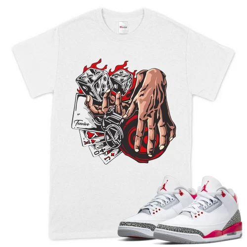 TeeVivo T-Shirt Match Air Jordan 3 Retro Fire Red Gambling – Air Jordan 3 Shirt, AJ3 Shirt