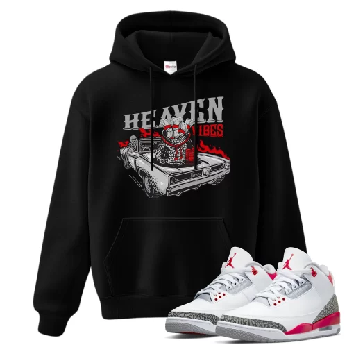 TeeVivo Hoodie Match Air Jordan 3 Retro Fire Red Heaven vibes – Air Jordan 3 Hoodie, AJ3 Hoodie
