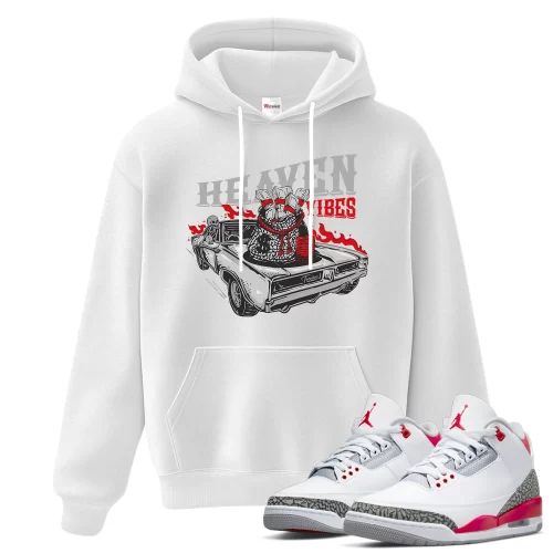 TeeVivo Hoodie Match Air Jordan 3 Retro Fire Red Heaven vibes – Air Jordan 3 Hoodie, AJ3 Hoodie