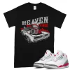 TeeVivo T-Shirt Match Air Jordan 3 Retro Fire Red Heaven vibes – Air Jordan 3 Shirt, AJ3 Shirt