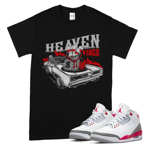TeeVivo T-Shirt Match Air Jordan 3 Retro Fire Red Heaven vibes – Air Jordan 3 Shirt, AJ3 Shirt