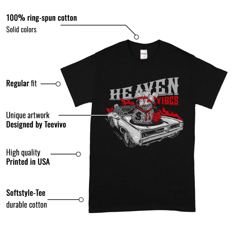 TeeVivo T-Shirt Match Air Jordan 3 Retro Fire Red Heaven vibes – Air Jordan 3 Shirt, AJ3 Shirt
