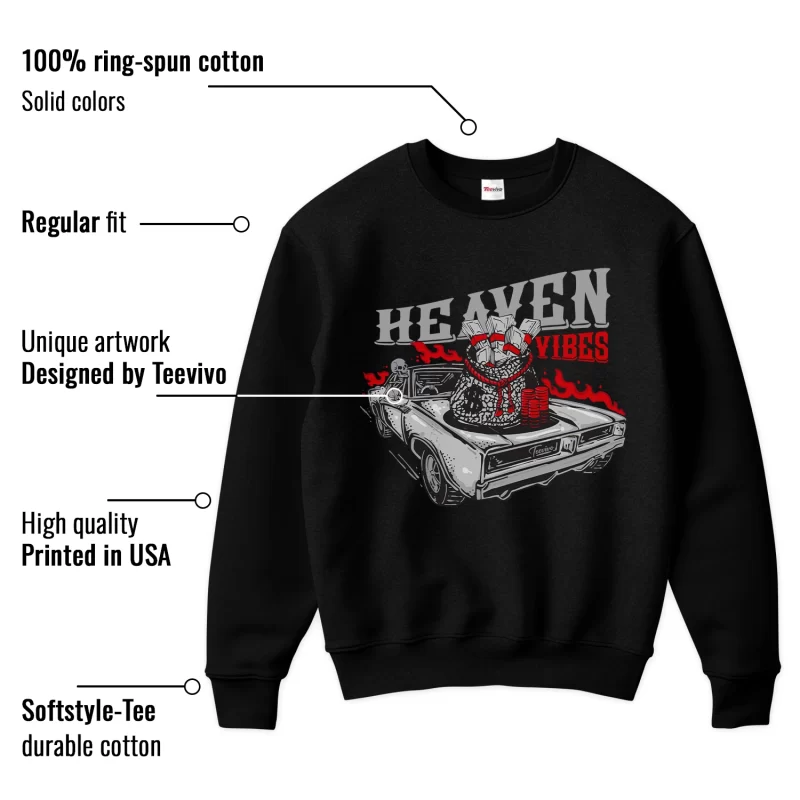 TeeVivo Sweatshirt Match Air Jordan 3 Retro Fire Red Heaven vibes – Air Jordan 3 Sweatshirt, AJ3 Sweatshirt