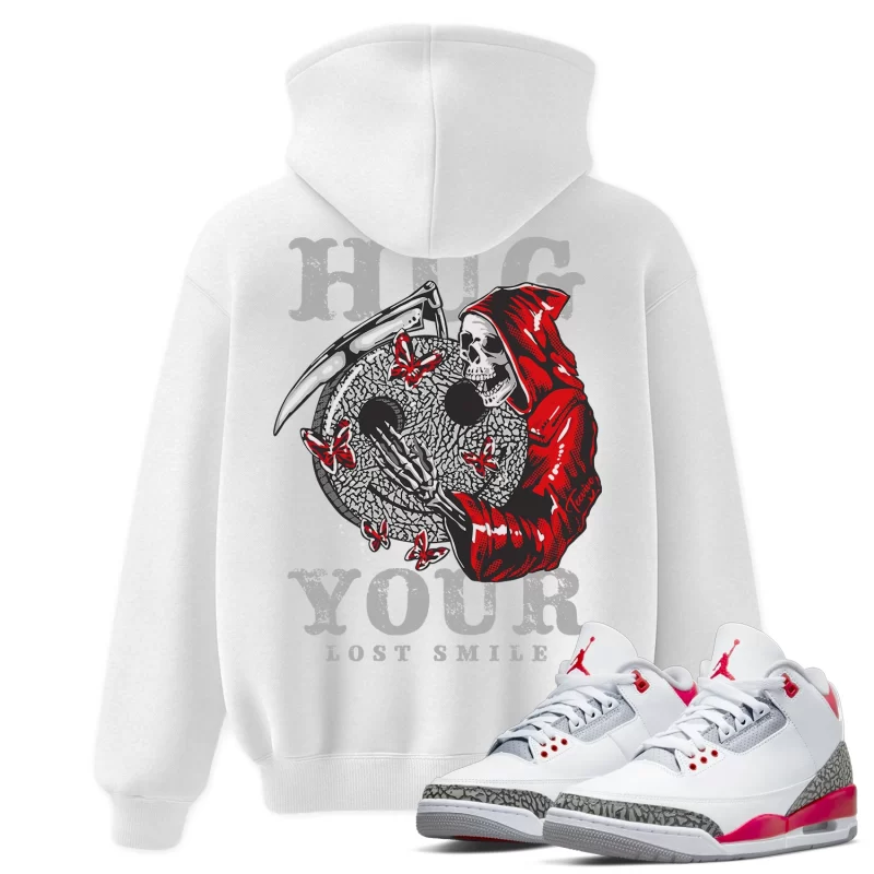 TeeVivo Hoodie Match Air Jordan 3 Retro Fire Red Hug your lost smile – Air Jordan 3 Hoodie, AJ3 Hoodie