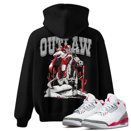 TeeVivo Hoodie Match Air Jordan 3 Retro Fire Red Outlaw – Air Jordan 3 Hoodie, AJ3 Hoodie