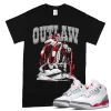 TeeVivo T-Shirt Match Air Jordan 3 Retro Fire Red Outlaw – Air Jordan 3 Shirt, AJ3 Shirt