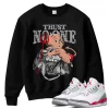 TeeVivo Sweatshirt Match Air Jordan 3 Retro Fire Red Trust no one – Air Jordan 3 Sweatshirt, AJ3 Sweatshirt
