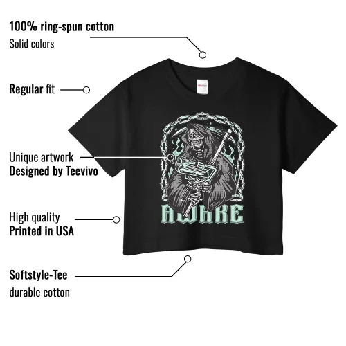 TeeVivo Crop Top Match Air Jordan 3 Retro Green Glow Awake – Air Jordan 3 Crop Top, AJ3 Crop Top