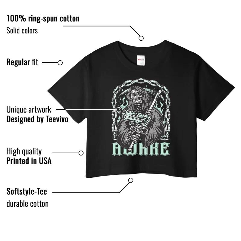 TeeVivo Crop Top Match Air Jordan 3 Retro Green Glow Awake – Air Jordan 3 Crop Top, AJ3 Crop Top