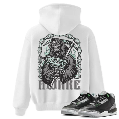 TeeVivo Hoodie Match Air Jordan 3 Retro Green Glow Awake – Air Jordan 3 Hoodie, AJ3 Hoodie