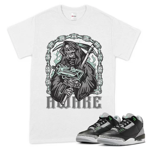 TeeVivo T-Shirt Match Air Jordan 3 Retro Green Glow Awake – Air Jordan 3 Shirt, AJ3 Shirt