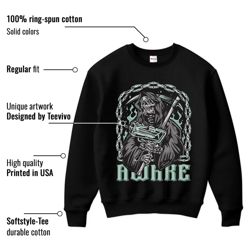 TeeVivo Sweatshirt Match Air Jordan 3 Retro Green Glow Awake – Air Jordan 3 Sweatshirt, AJ3 Sweatshirt