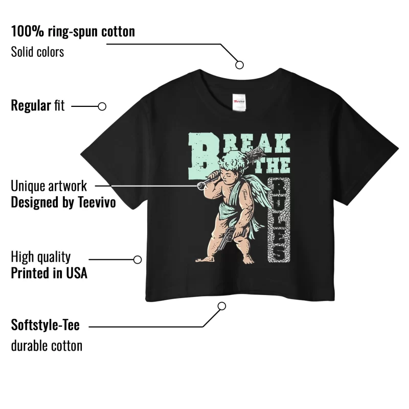 TeeVivo Crop Top Match Air Jordan 3 Retro Green Glow Break the rules – Air Jordan 3 Crop Top, AJ3 Crop Top