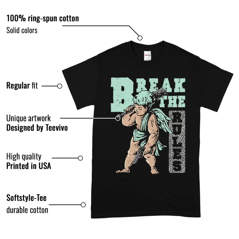 TeeVivo T-Shirt Match Air Jordan 3 Retro Green Glow Break the rules – Air Jordan 3 Shirt, AJ3 Shirt