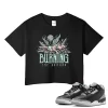 TeeVivo Crop Top Match Air Jordan 3 Retro Green Glow Burning the ground – Air Jordan 3 Crop Top, AJ3 Crop Top