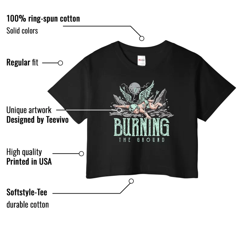 TeeVivo Crop Top Match Air Jordan 3 Retro Green Glow Burning the ground – Air Jordan 3 Crop Top, AJ3 Crop Top