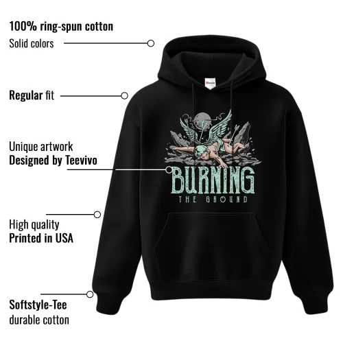 TeeVivo Hoodie Match Air Jordan 3 Retro Green Glow Burning the ground – Air Jordan 3 Hoodie, AJ3 Hoodie