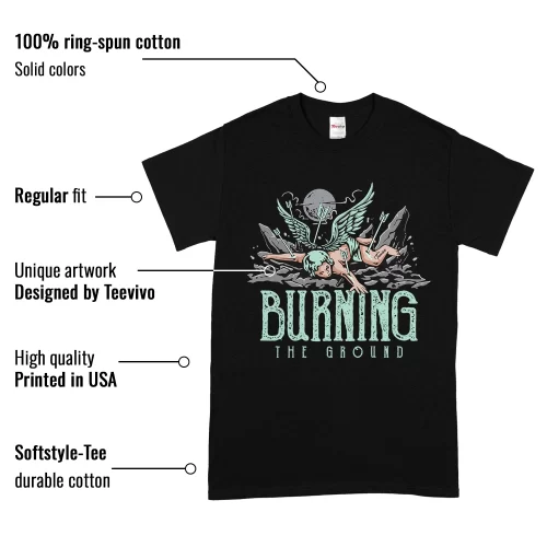 TeeVivo T-Shirt Match Air Jordan 3 Retro Green Glow Burning the ground – Air Jordan 3 Shirt, AJ3 Shirt
