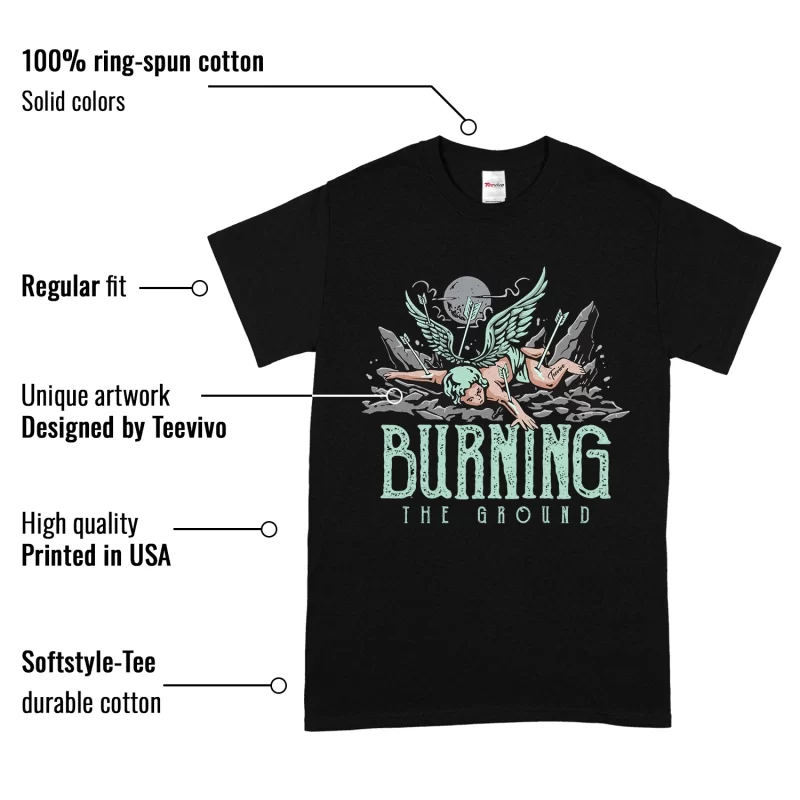 TeeVivo T-Shirt Match Air Jordan 3 Retro Green Glow Burning the ground – Air Jordan 3 Shirt, AJ3 Shirt
