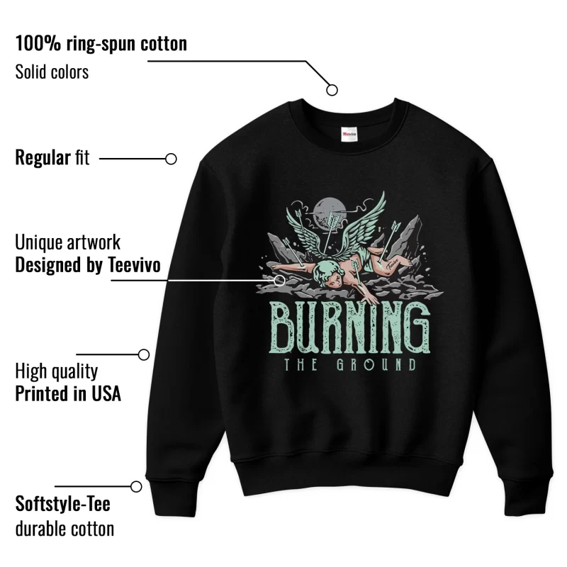 TeeVivo Sweatshirt Match Air Jordan 3 Retro Green Glow Burning the ground – Air Jordan 3 Sweatshirt, AJ3 Sweatshirt