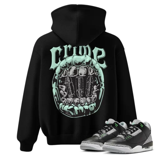 TeeVivo Hoodie Match Air Jordan 3 Retro Green Glow Crime – Air Jordan 3 Hoodie, AJ3 Hoodie