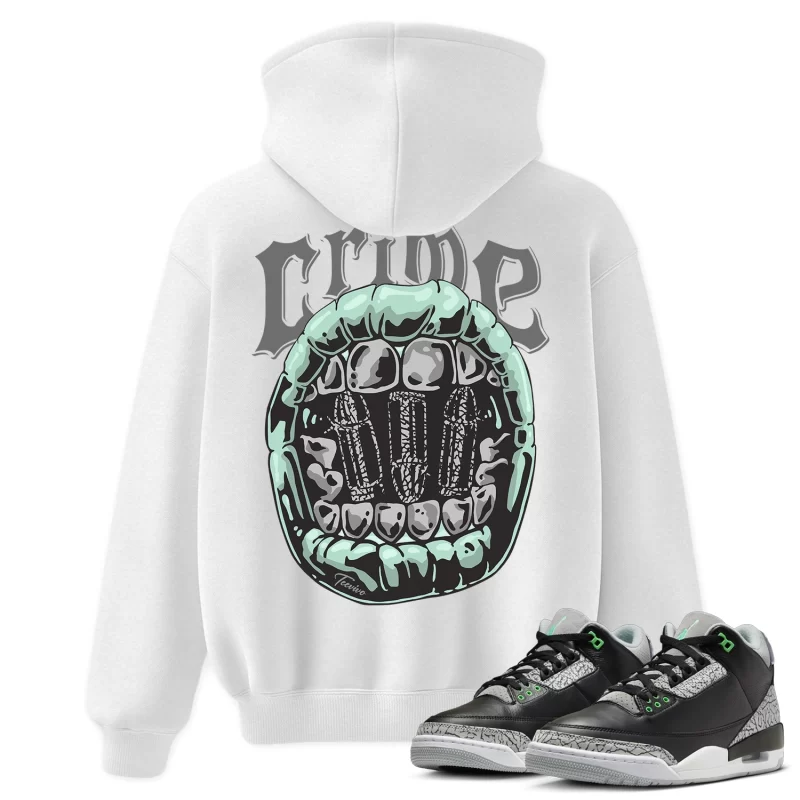 TeeVivo Hoodie Match Air Jordan 3 Retro Green Glow Crime – Air Jordan 3 Hoodie, AJ3 Hoodie