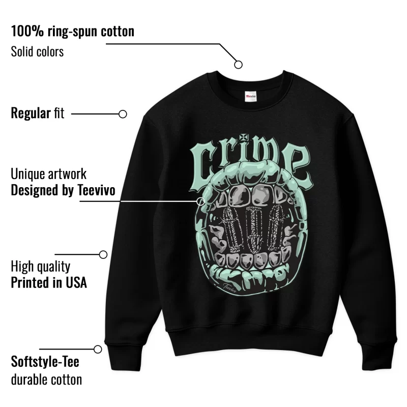 TeeVivo Sweatshirt Match Air Jordan 3 Retro Green Glow Crime – Air Jordan 3 Sweatshirt, AJ3 Sweatshirt
