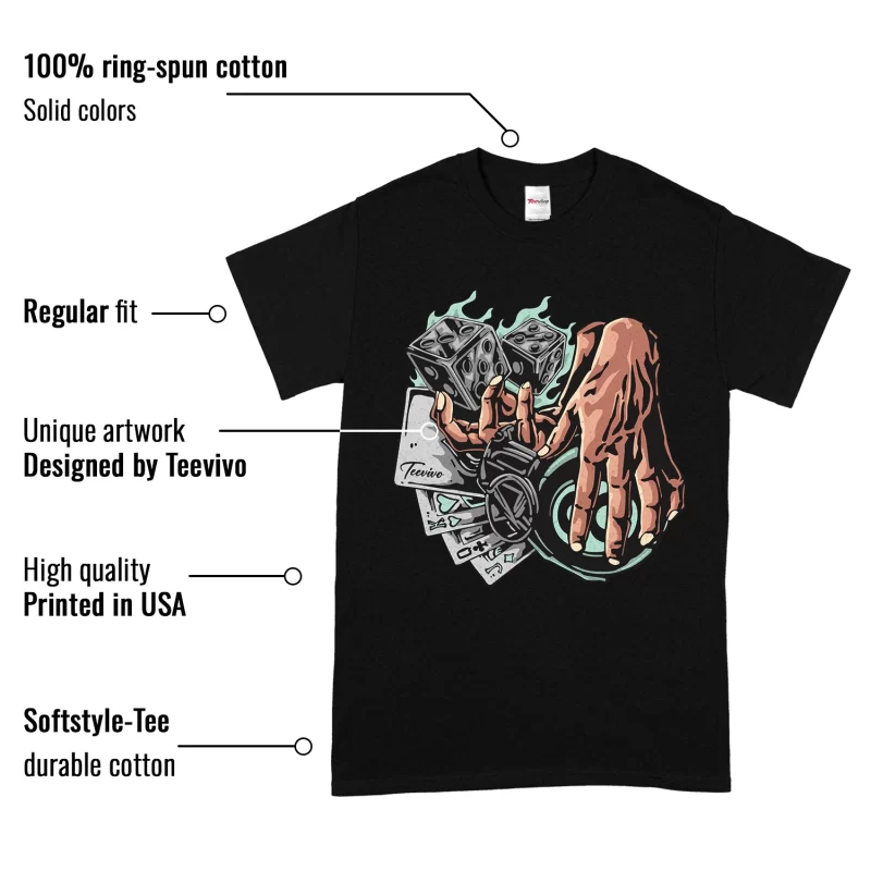 TeeVivo T-Shirt Match Air Jordan 3 Retro Green Glow Gambling – Air Jordan 3 Shirt, AJ3 Shirt