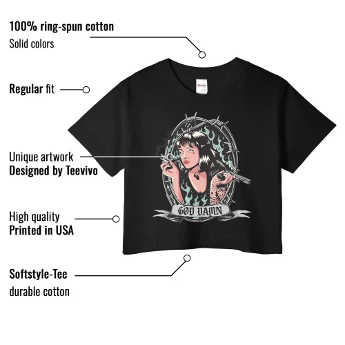 TeeVivo Crop Top Match Air Jordan 3 Retro Green Glow God Daaamn – Air Jordan 3 Crop Top, AJ3 Crop Top