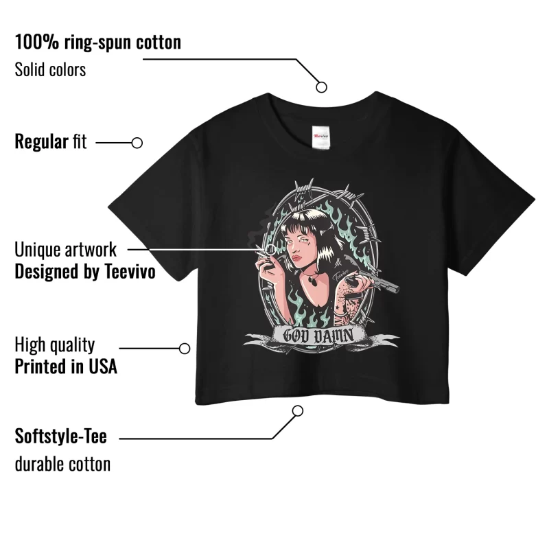 TeeVivo Crop Top Match Air Jordan 3 Retro Green Glow God Daaamn – Air Jordan 3 Crop Top, AJ3 Crop Top