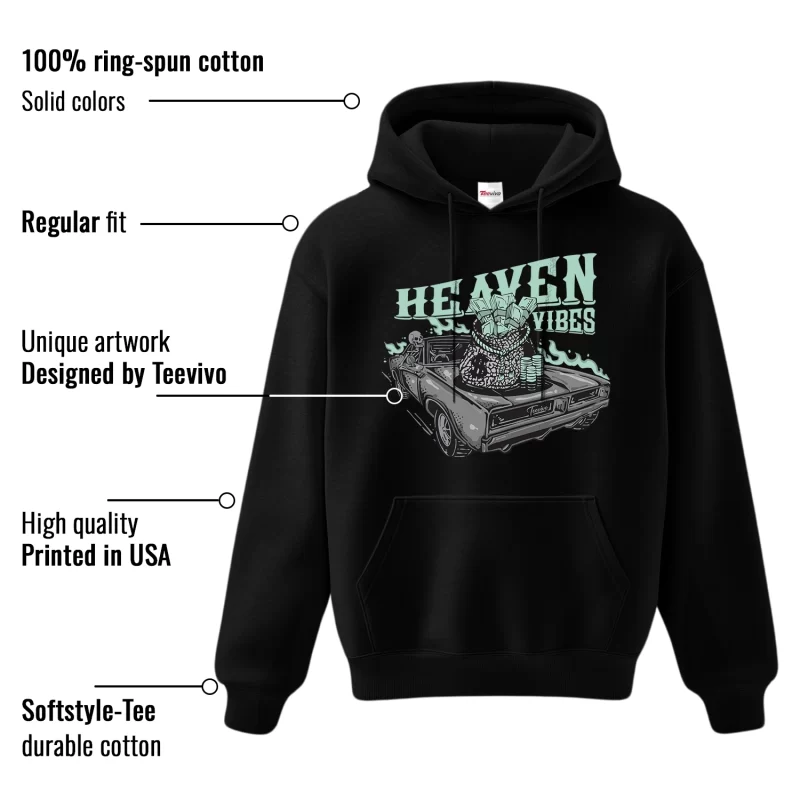 TeeVivo Hoodie Match Air Jordan 3 Retro Green Glow Heaven vibes – Air Jordan 3 Hoodie, AJ3 Hoodie