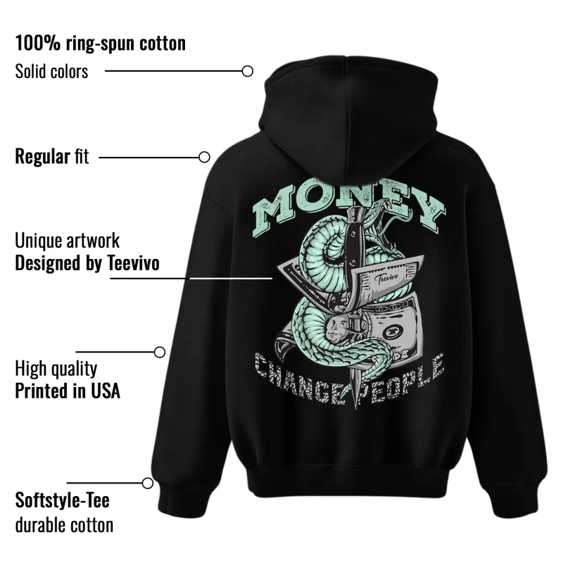 TeeVivo Hoodie Match Air Jordan 3 Retro Green Glow Money change people – Air Jordan 3 Hoodie, AJ3 Hoodie