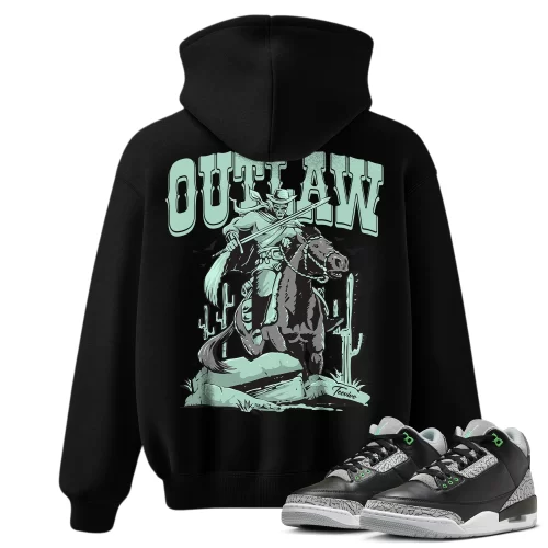 TeeVivo Hoodie Match Air Jordan 3 Retro Green Glow Outlaw – Air Jordan 3 Hoodie, AJ3 Hoodie