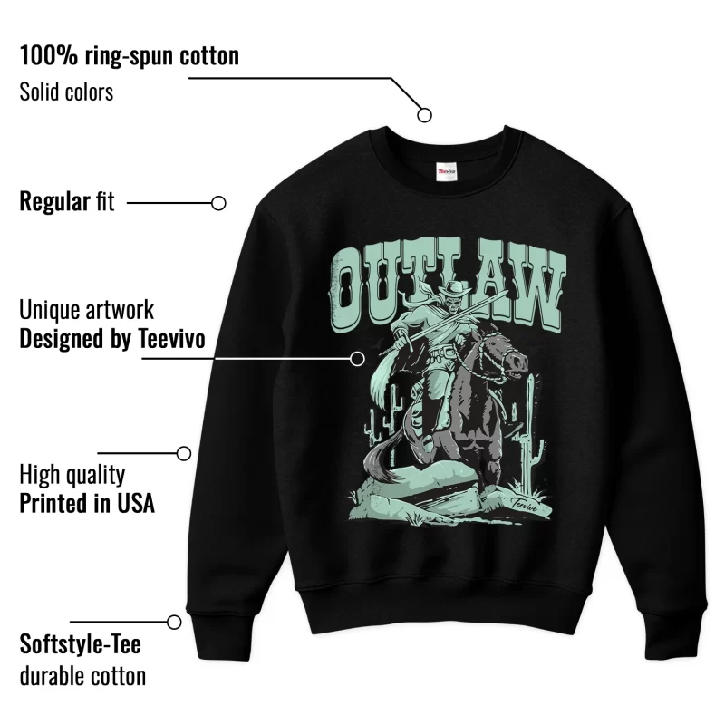 TeeVivo Sweatshirt Match Air Jordan 3 Retro Green Glow Outlaw – Air Jordan 3 Sweatshirt, AJ3 Sweatshirt