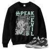 TeeVivo Sweatshirt Match Air Jordan 3 Retro Green Glow Speak no evil – Air Jordan 3 Sweatshirt, AJ3 Sweatshirt