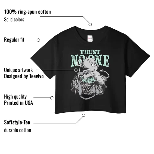 TeeVivo Crop Top Match Air Jordan 3 Retro Green Glow Trust no one – Air Jordan 3 Crop Top, AJ3 Crop Top