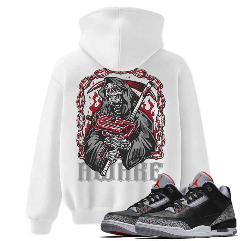 TeeVivo Hoodie Match Air Jordan 3 Retro OG Black Cement Awake – Air Jordan 3 Hoodie, AJ3 Hoodie