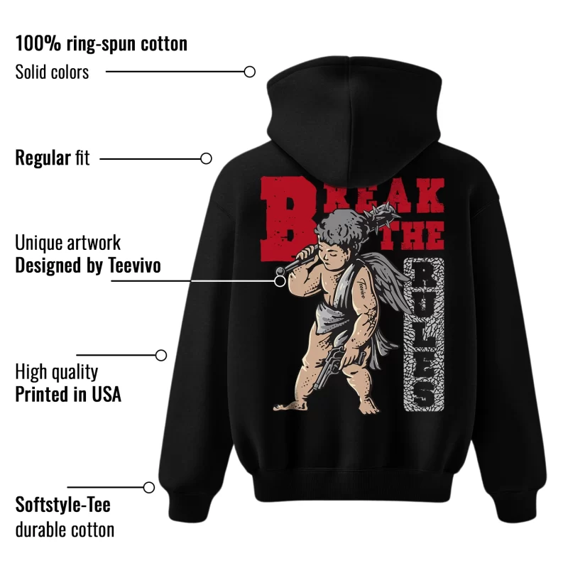 TeeVivo Hoodie Match Air Jordan 3 Retro OG Black Cement Break the rules – Air Jordan 3 Hoodie, AJ3 Hoodie