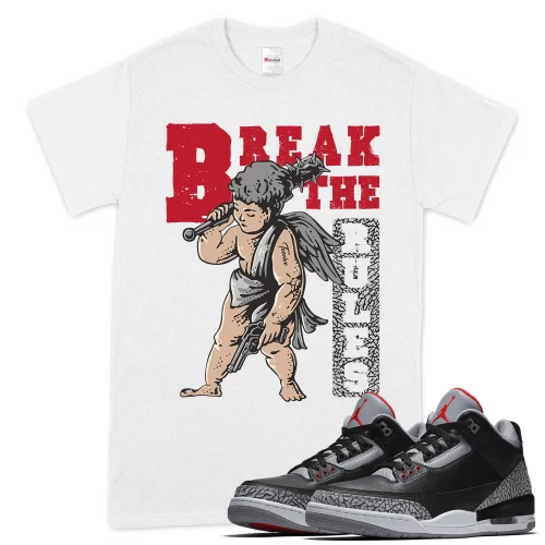 TeeVivo T-Shirt Match Air Jordan 3 Retro OG Black Cement Break the rules – Air Jordan 3 Shirt, AJ3 Shirt