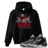 TeeVivo Hoodie Match Air Jordan 3 Retro OG Black Cement Burning the ground – Air Jordan 3 Hoodie, AJ3 Hoodie