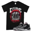 TeeVivo T-Shirt Match Air Jordan 3 Retro OG Black Cement Crime – Air Jordan 3 Shirt, AJ3 Shirt