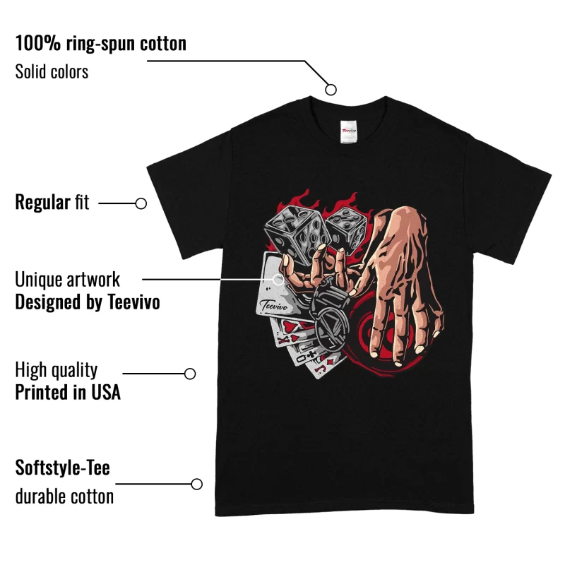 TeeVivo T-Shirt Match Air Jordan 3 Retro OG Black Cement Gambling – Air Jordan 3 Shirt, AJ3 Shirt