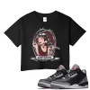 TeeVivo Crop Top Match Air Jordan 3 Retro OG Black Cement God Daaamn – Air Jordan 3 Crop Top, AJ3 Crop Top