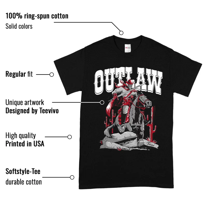 TeeVivo T-Shirt Match Air Jordan 3 Retro OG Black Cement Outlaw – Air Jordan 3 Shirt, AJ3 Shirt