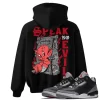 TeeVivo Hoodie Match Air Jordan 3 Retro OG Black Cement Speak no evil – Air Jordan 3 Hoodie, AJ3 Hoodie