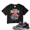 TeeVivo Crop Top Match Air Jordan 3 Retro OG Black Cement Trust no one – Air Jordan 3 Crop Top, AJ3 Crop Top