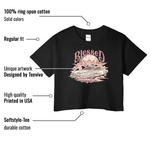 TeeVivo Crop Top Match Air Jordan 3 Retro Valentines Day Treat Yourself Blessed – Air Jordan 3 Crop Top, AJ3 Crop Top