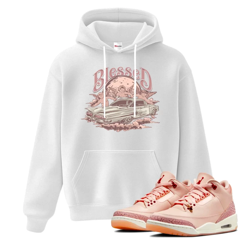 TeeVivo Hoodie Match Air Jordan 3 Retro Valentines Day Treat Yourself Blessed – Air Jordan 3 Hoodie, AJ3 Hoodie