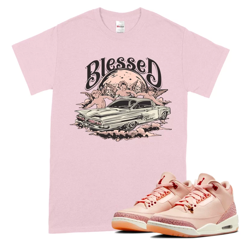 TeeVivo T-Shirt Match Air Jordan 3 Retro Valentines Day Treat Yourself Blessed – Air Jordan 3 Shirt, AJ3 Shirt