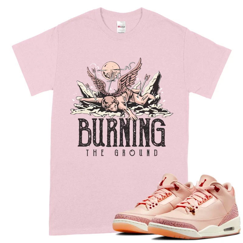 TeeVivo T-Shirt Match Air Jordan 3 Retro Valentines Day Treat Yourself Burning the ground – Air Jordan 3 Shirt, AJ3 Shirt